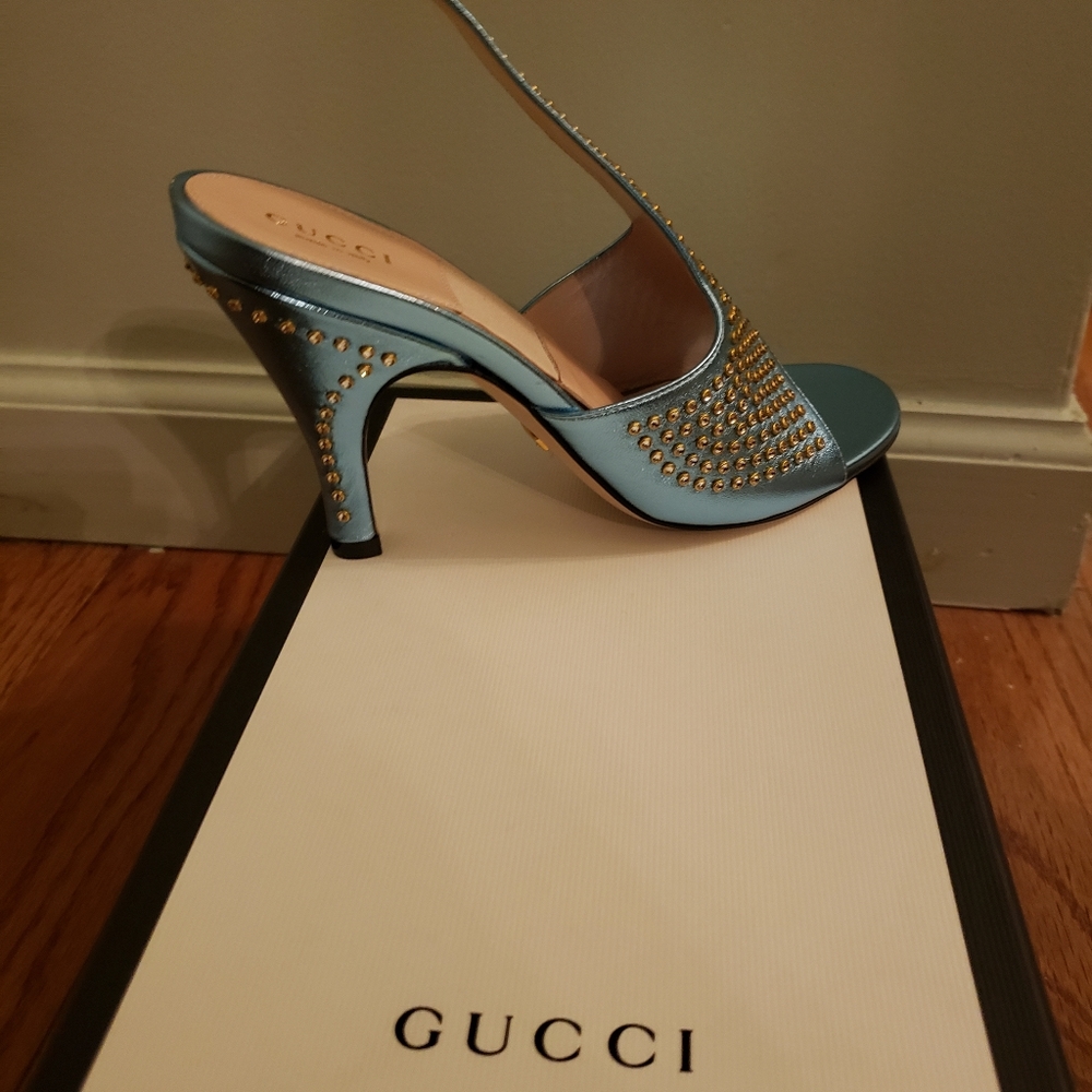 Gucci Exaggerated Point Rhinestone Mules - Picture 4 of 16